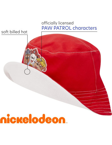 Gorra de Cubo Paw Patrol Nickelodeon para Niños 4-7 Años