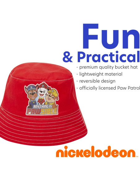 Gorra de Cubo Paw Patrol Nickelodeon para Niños 4-7 Años