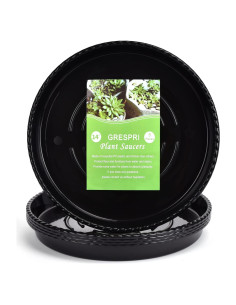 Plato de Planta Negro GRESPRI 35.56 cm 5 Paquetes