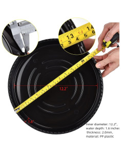 Plato de Planta Negro GRESPRI 35.56 cm 5 Paquetes 2