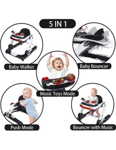 Andador Kinder King 5 en 1 para Bebés con Música y Luces 2