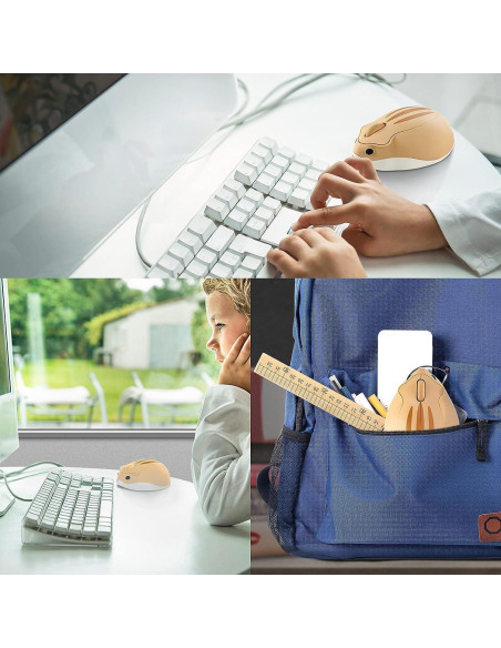 Ratón Inalámbrico Silencioso Dpisuuk Hámster 1200 DPI Azul