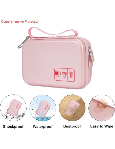 Estuche de Viaje para Suministros Diabéticos Elonbo Oro Rosa