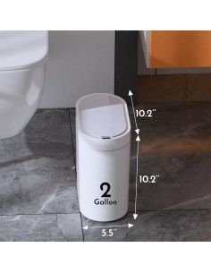 Basurero automático Syncvibe 2 galones blanco con sensor 2