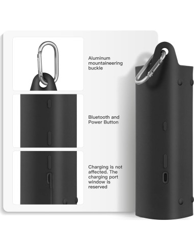 Funda de Silicona OUKNAK para Altavoz Sonos Roam 2 - Negro