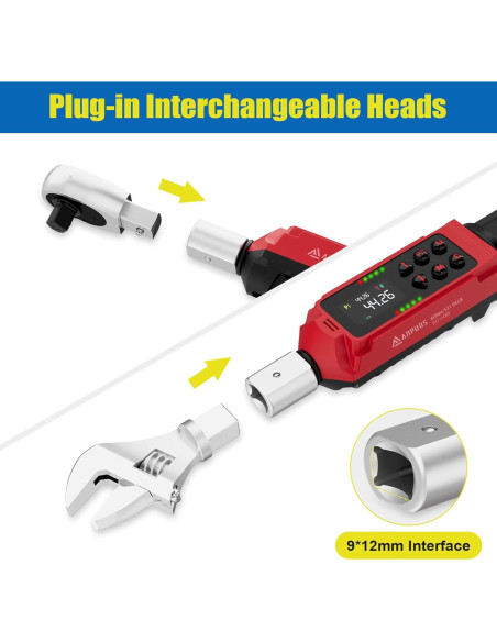 Llave de Torque Digital ANPUDS 0.9-60 Nm Ajustable 3/8"