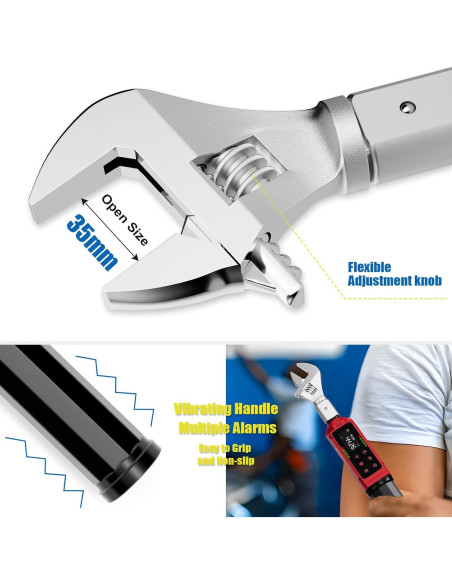 Llave de Torque Digital ANPUDS 0.9-60 Nm Ajustable 3/8"