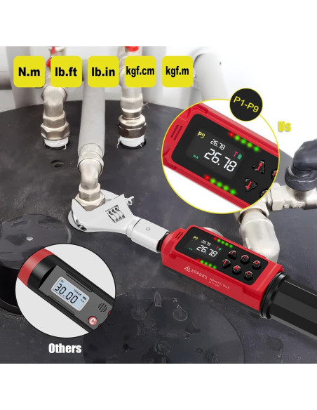 Llave de Torque Digital ANPUDS 0.9-60 Nm Ajustable 3/8"