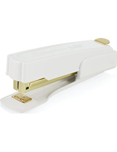 Grapadora Vintage Swingline Blanca y Dorada, 20 Hojas, Metal 2