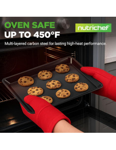 Juego de Bandejas para Hornear Galletas NutriChef 2 Piezas 2