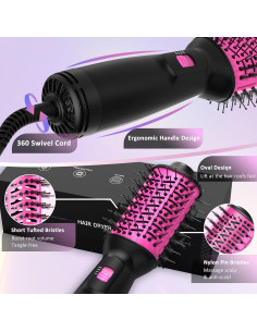 Cepillo Secador de Cabello Doble Voltaje NFie 24.9 cm 2