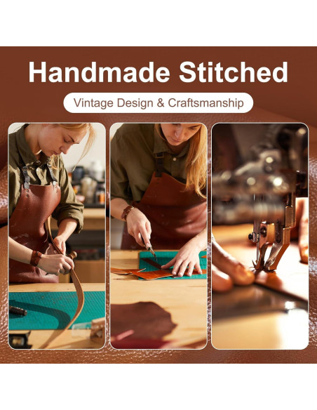 Marcadores de Piel PU MIXVOVA, 6 Pcs, 19.5 cm, Oscuro Retro