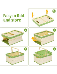 Caja de Almacenamiento Plegable Carperipher 15L Verde 2