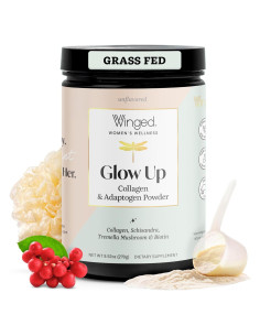 Polvo de Colágeno para Mujeres Winged Glow Up 255g - Belleza Piel, Cabello y Uñas