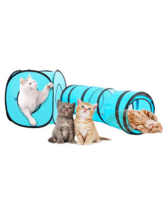 Túnel Colapsable para Gatos PAWISE 89 cm con Cubo de Juego