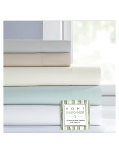 Juego de Sábanas de Bambú Home Environment Reina Marfil 4 Piezas