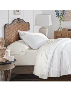 Juego de Sábanas de Bambú Home Environment Reina Marfil 4 Piezas 2