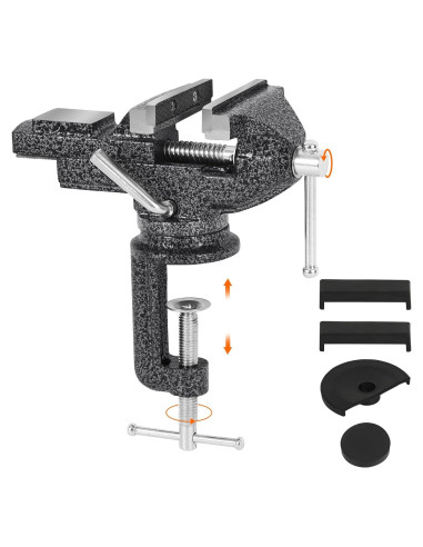 Prensa Universal GOXAWEE 80 mm con Base Giratoria 360