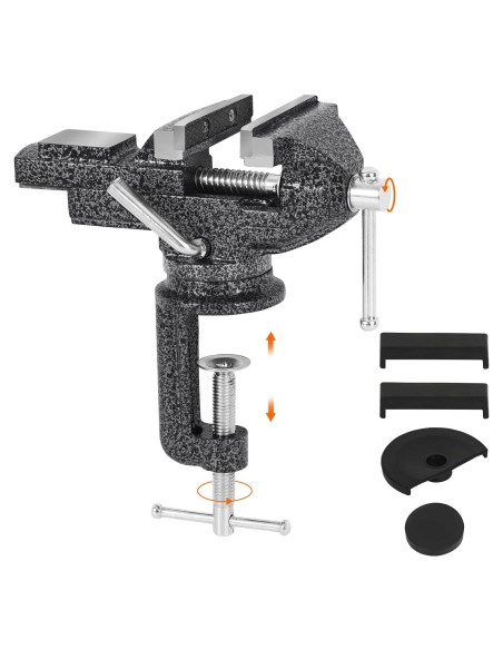 Prensa Universal GOXAWEE 80 mm con Base Giratoria 360