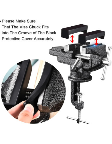 Prensa Universal GOXAWEE 80 mm con Base Giratoria 360