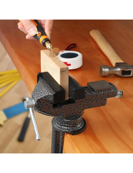 Prensa Universal GOXAWEE 80 mm con Base Giratoria 360