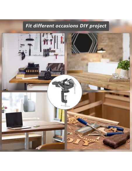 Prensa Universal GOXAWEE 80 mm con Base Giratoria 360