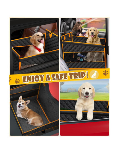 Asiento de Coche para Perros EPN Grande Negro Impermeable