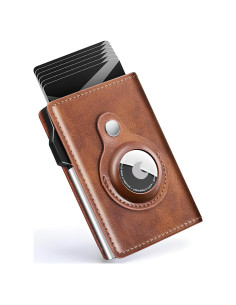Billetera Minimalista RFID para Hombres Marrón - Clip Dinero