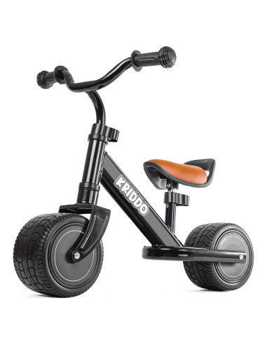 Bicicleta de Equilibrio KRIDDO para Niños 1-2 Años Negra