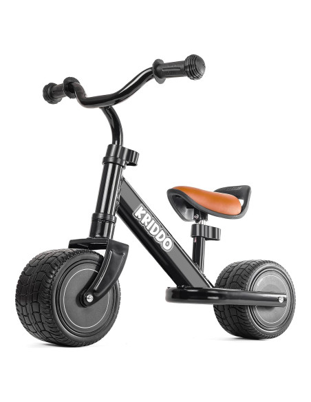 Bicicleta de Equilibrio KRIDDO para Niños 1-2 Años Negra