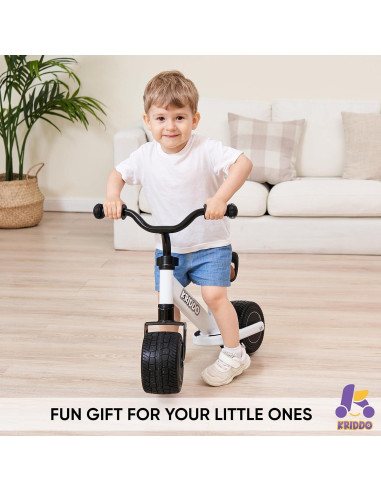 Bicicleta de Equilibrio KRIDDO para Niños 1-2 Años Negra