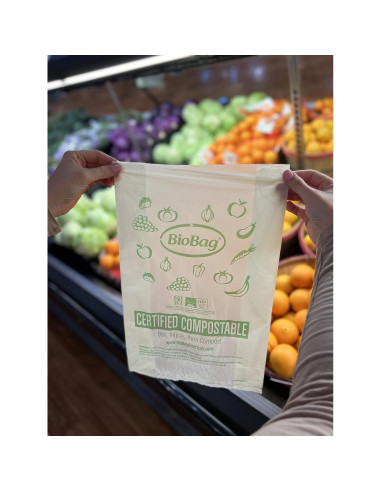 BioBag 100% Compostable 28x43 cm 2000 Bolsas para Abarrotes
