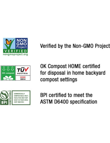 BioBag 100% Compostable 28x43 cm 2000 Bolsas para Abarrotes