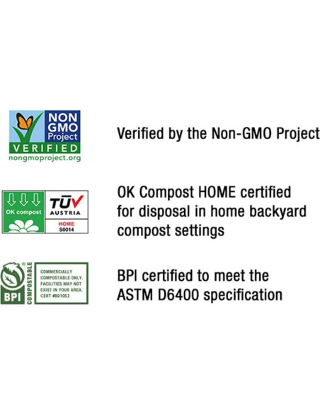 BioBag 100% Compostable 28x43 cm 2000 Bolsas para Abarrotes