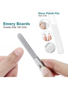 Lima de Uñas de Diamante Doble Cara VOGARB 9.14 cm para Uñas Gruesas 2