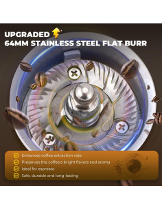 Molino de Café Comercial Flyseago 400W 1.01kg 8 Configuraciones 2