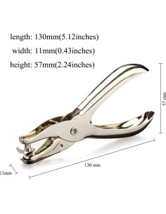 Perforadora de Papel Manual Bioamy 6mm Metal 13cm 2
