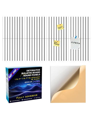Paquete de 8 Paneles Aislantes de Sonido QDVDQ 40 x 40 cm