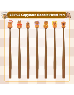 Bolígrafos Antiestrés LiYiQ 48 Pcs Kawaii con Cabeza Móvil 2