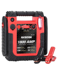 Arrancador de Coche Acetek HH745 1800A 20000mAh con Luz LED