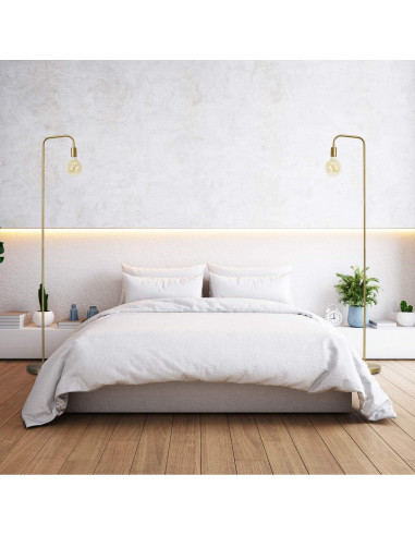 Lámpara de Pie Industrial O'Bright Dorado 70" Minimalista