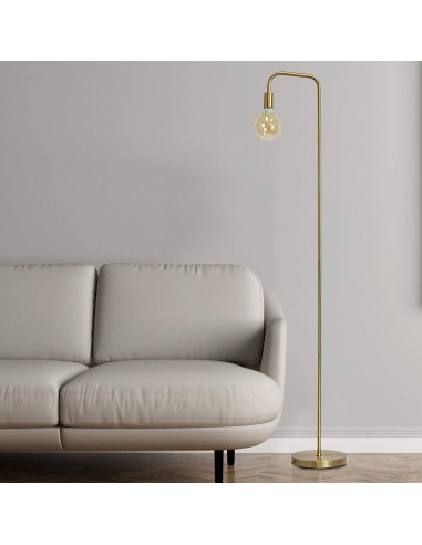 Lámpara de Pie Industrial O'Bright Dorado 70" Minimalista