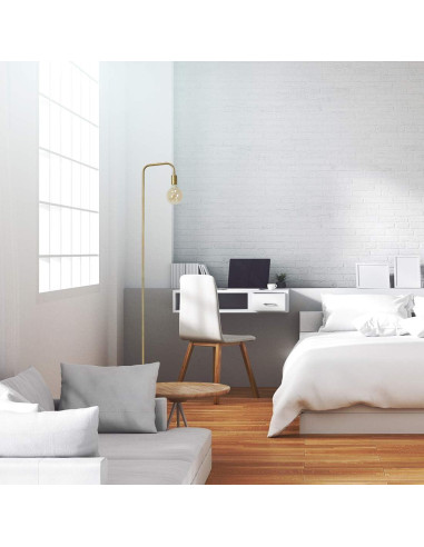 Lámpara de Pie Industrial O'Bright Dorado 70" Minimalista