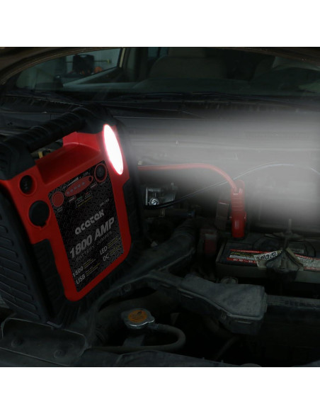Arrancador de Coche Acetek HH745 1800A 20000mAh con Luz LED