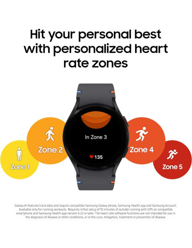 Reloj Inteligente Samsung Galaxy FE 40mm GPS Negro