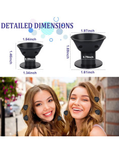 Juego de Rulos Sin Calor JULBEAR - 60 Rulos de Silicona Negros 2