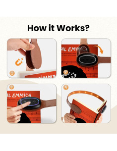 Luz de Lectura Magnética Recargable PIPAPI, 3 Modos, 5 Brillos 2