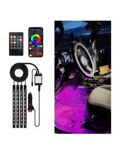 Luces LED de tira QZTYTY para coche inteligente 12V multicolor