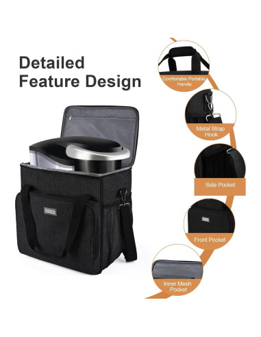 Bolsa de Viaje para Cafetera BAGLHER Mediana Negra Compatible Keurig