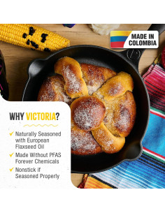 Sartén de Hierro Fundido Victoria 25 cm Catrina Día de Muertos 2